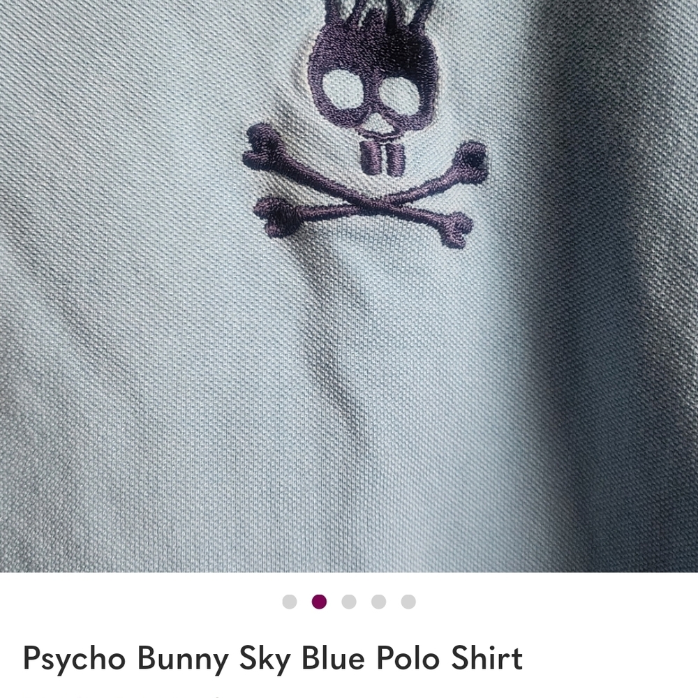 Psycho Bunny Men's Classic Pique Polo Shirt Serenity Blue - Picture 2 of 4